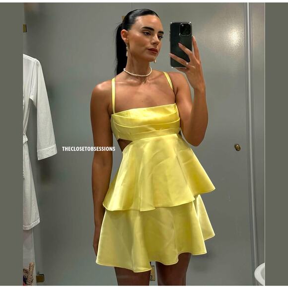 ZARA BLOGGER FAVE!!! Ruffled Short Dress NWT - Picture 7 of 16